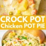 chicken crock pot pie pinterest image