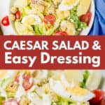 Caesar salad pinterest pinnable image