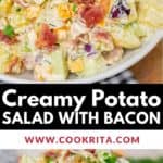 Creamy Potato Salad With Bacon and Cheese Pinterest