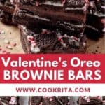 Valentines Oreo Brownies With Chocolate Ganache pinterest