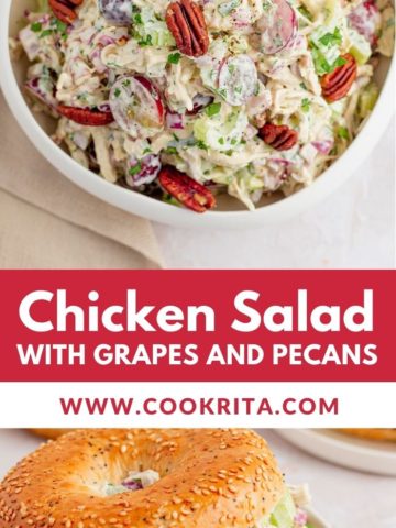 pinterest image for Chicken Salad With Graes And Pecans