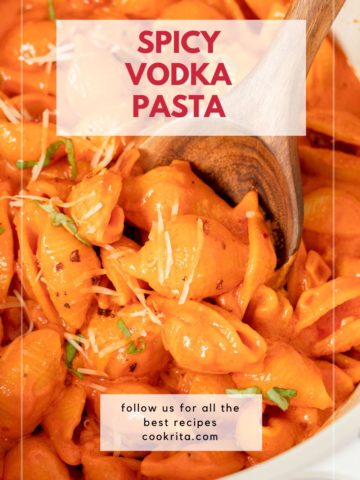 spicy vodka pasta pinterest image