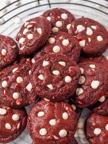 Red Velvet Cookies With White Chocolate Chips
