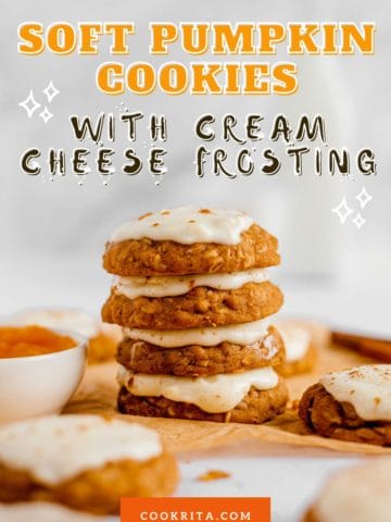 Soft Pumpkin Pie Cookies With Cream Cheese Frosting