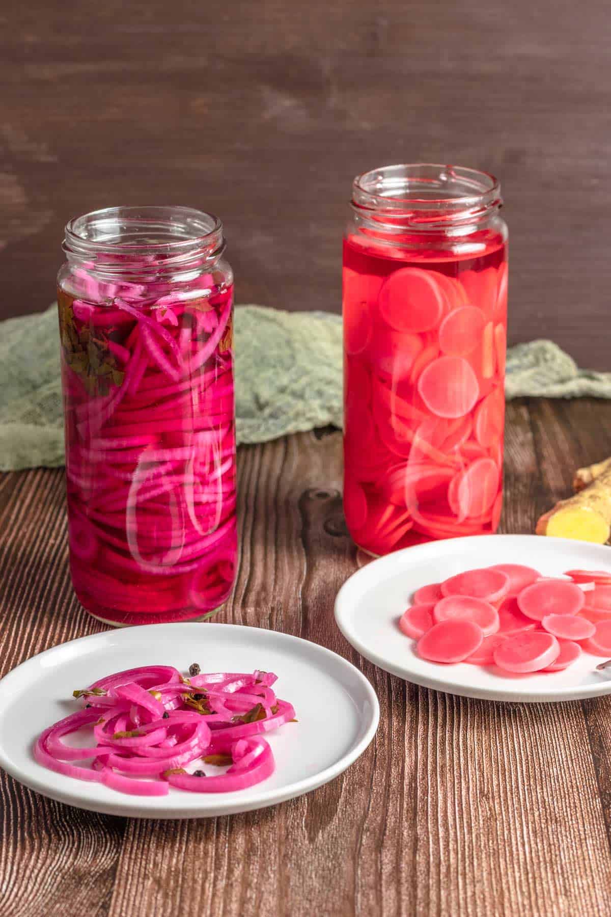 Pickled radish and onions