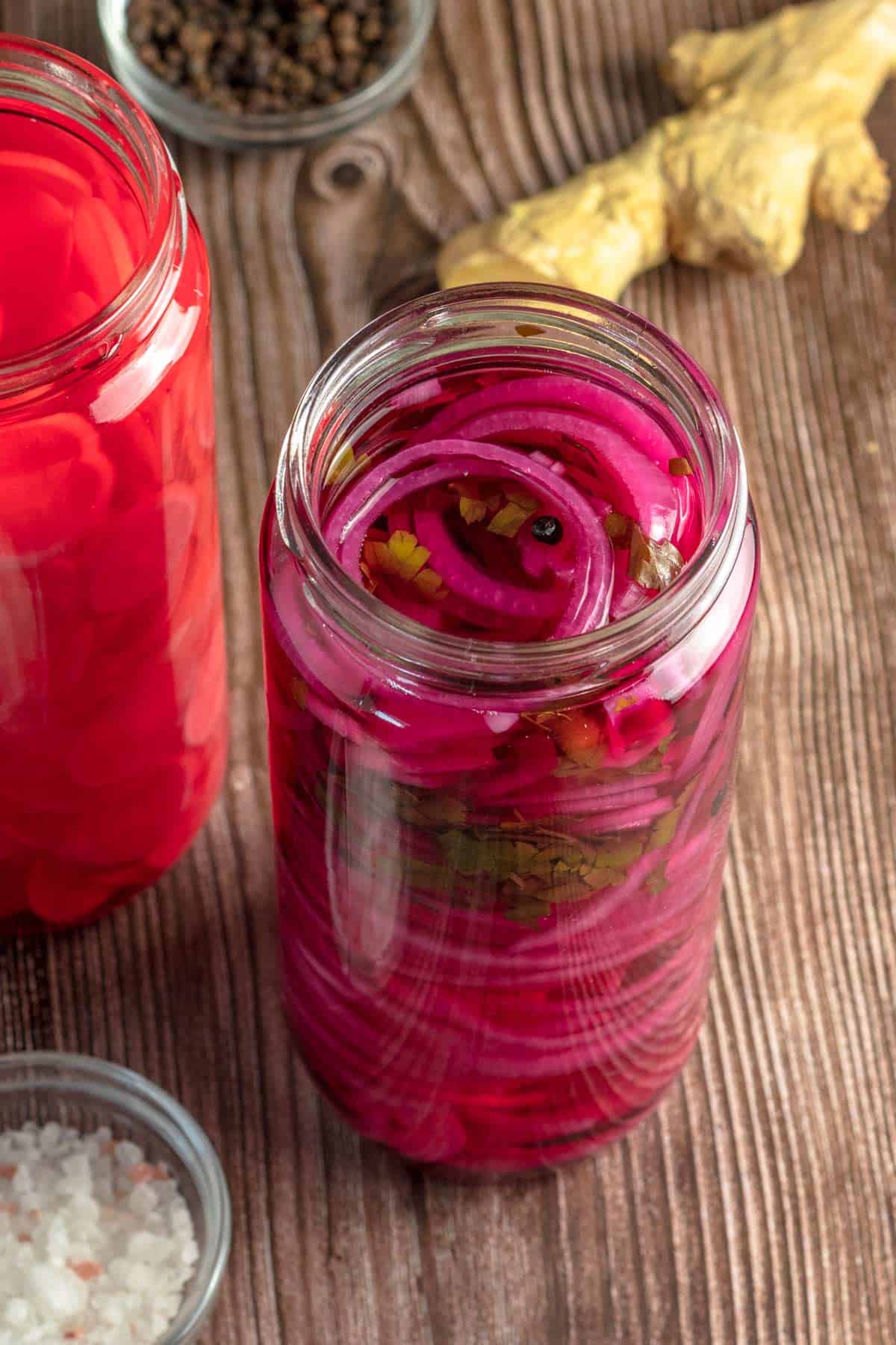 Pickled radish and onions