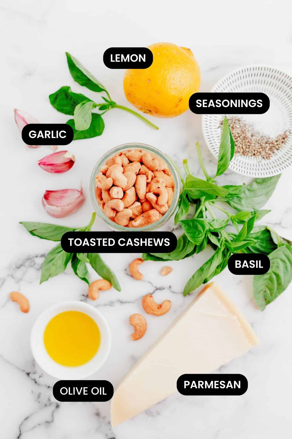 Cashew Pesto Ingredients