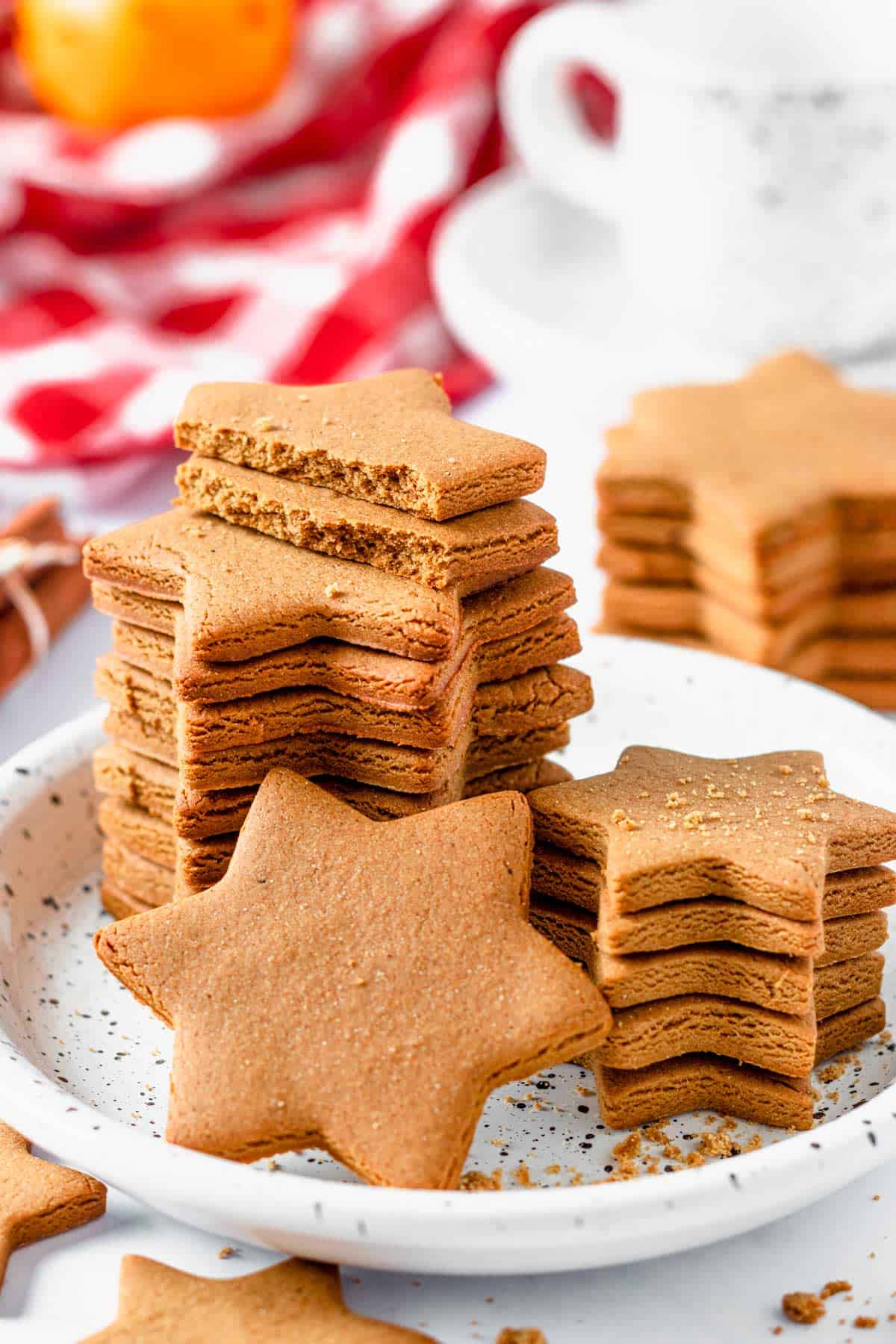 a stack of No Chill Gingerbread Cookies
