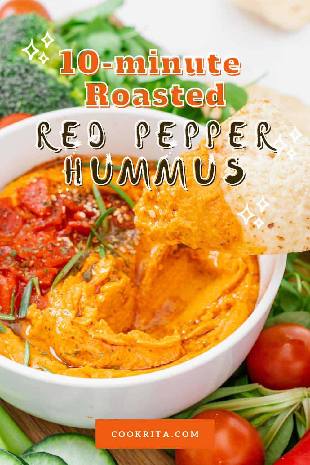 Roasted Red Pepper Hummus Pinterest