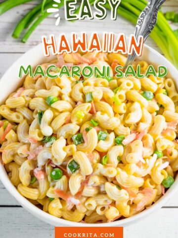 Easy Hawaiian Macaroni Salad bowl