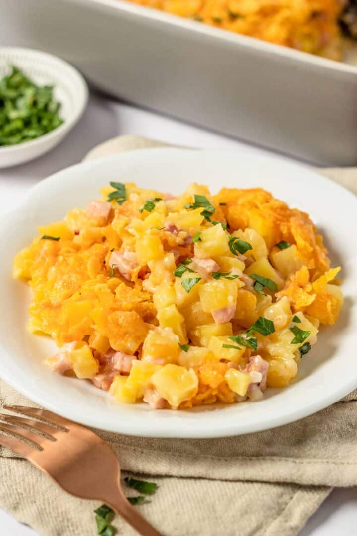 Breakfast Casserole With Potatoes And Ham Cookrita