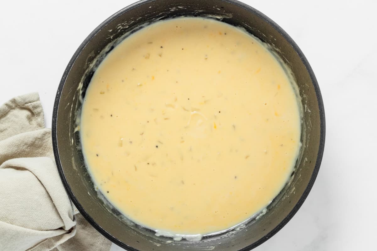 creamy sauce in skillet