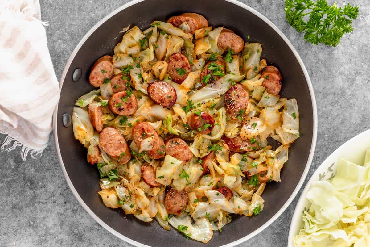 Fried Cabbage And Sausage Skillet