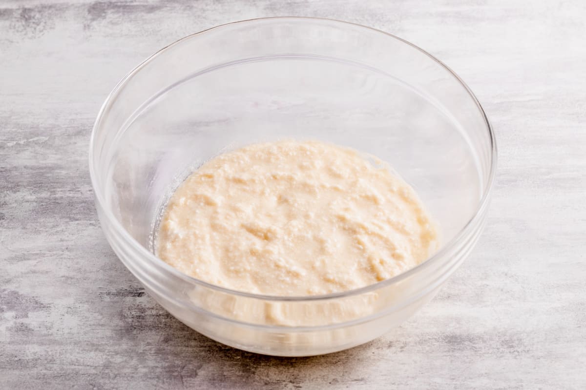 Ricotta Cookies batter mixing