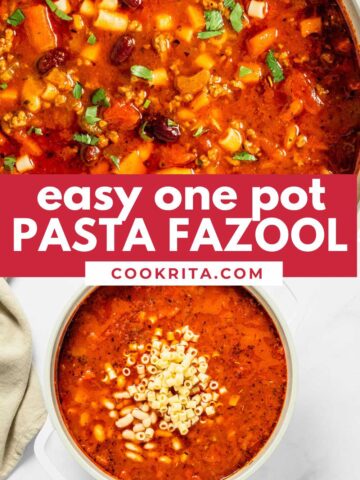 pasta fazool in large pot