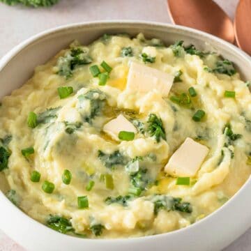 creamy mashed potatoes with kale