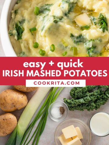 creamy mashed potatoes with kale