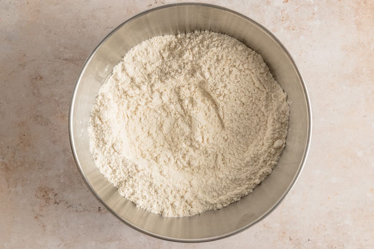 flour mixture in bowl with
