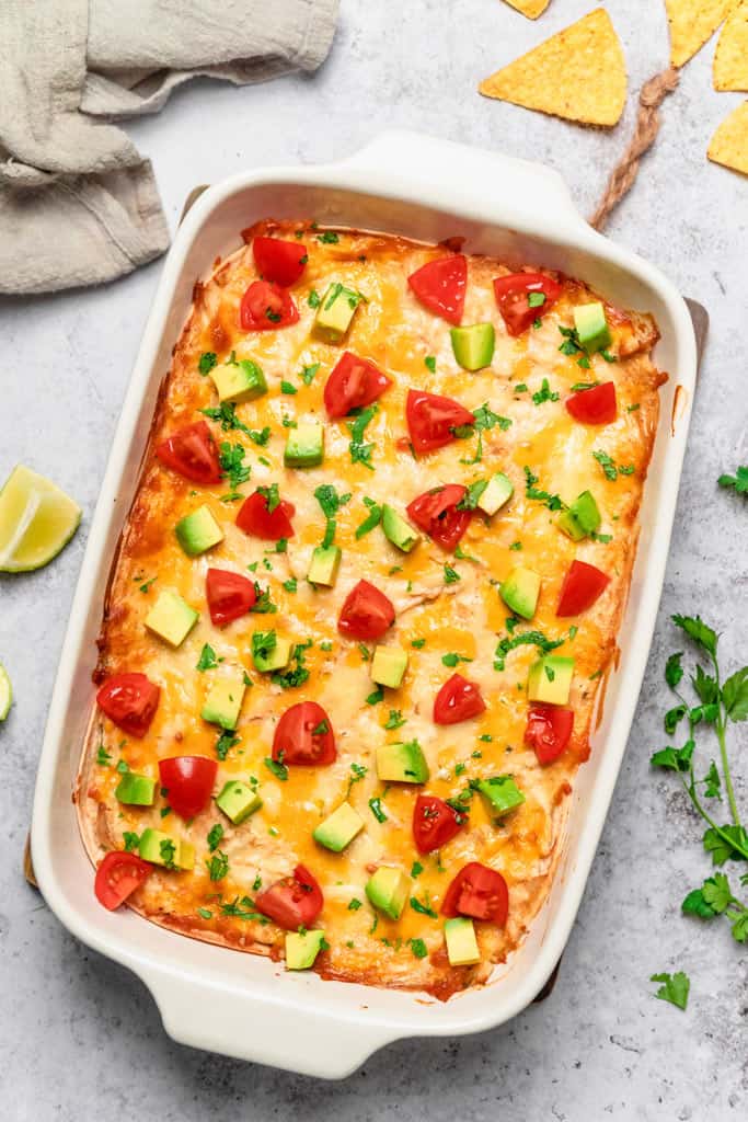 Creamy Chicken Enchilada Casserole