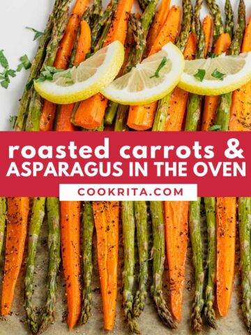 asparagus in the oven with carrots