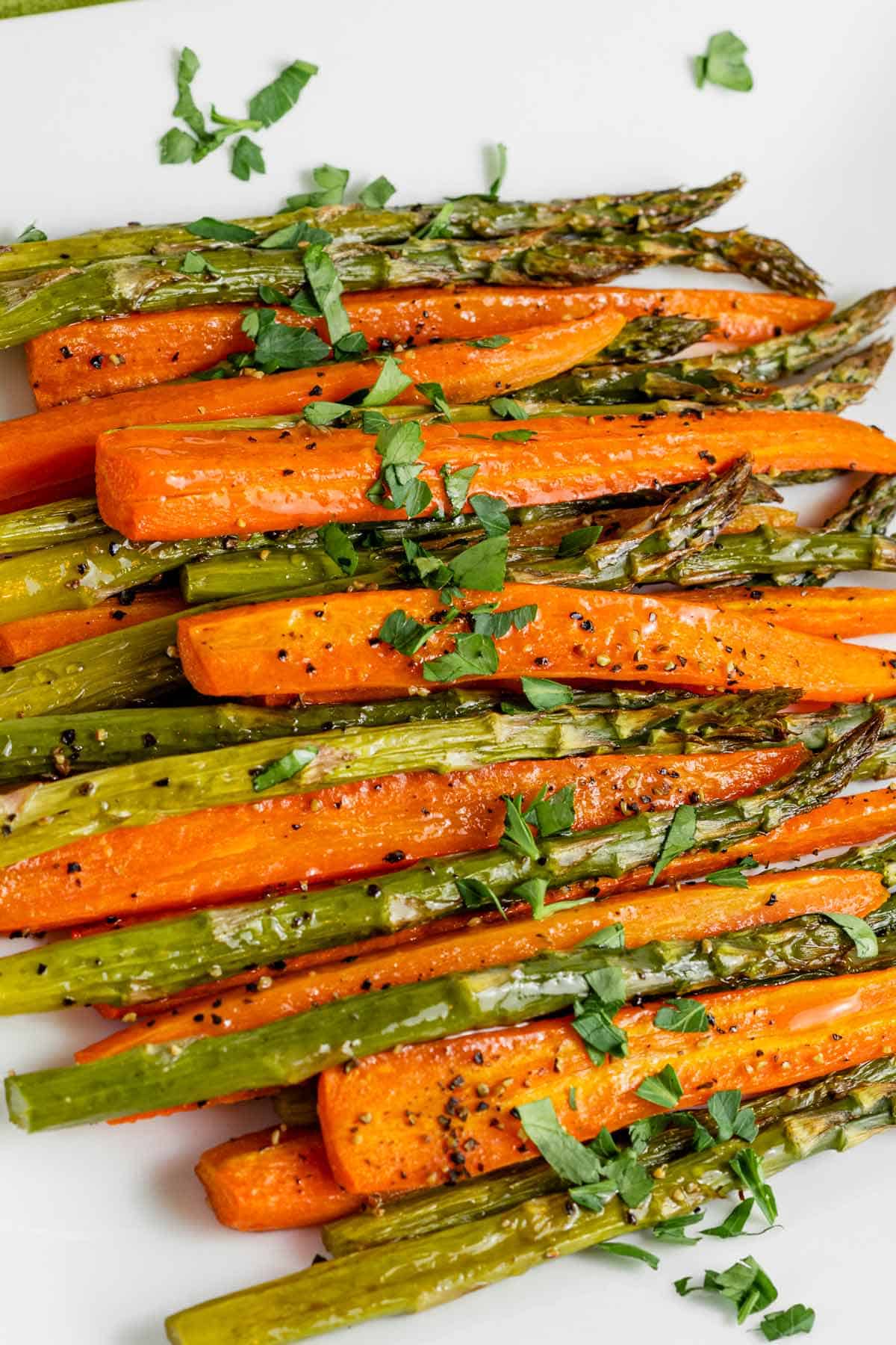 Roasted Carrots and Asparagus