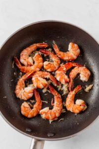 shrimp cooked in skillet
