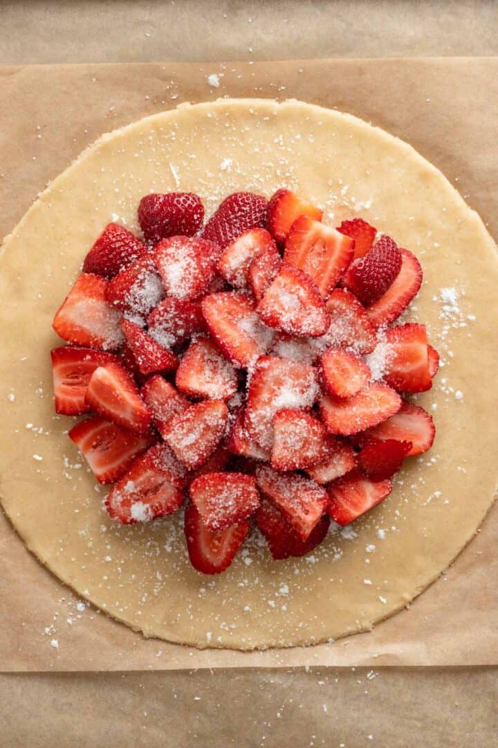 Strawberry Galette With Rhubarb Jam