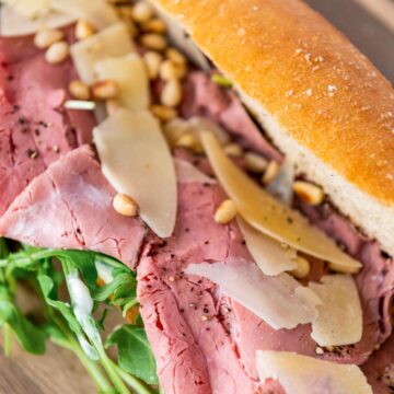 Deli Style Cold Roast Beef Sandwiches With truffle mayonnaise Sauce