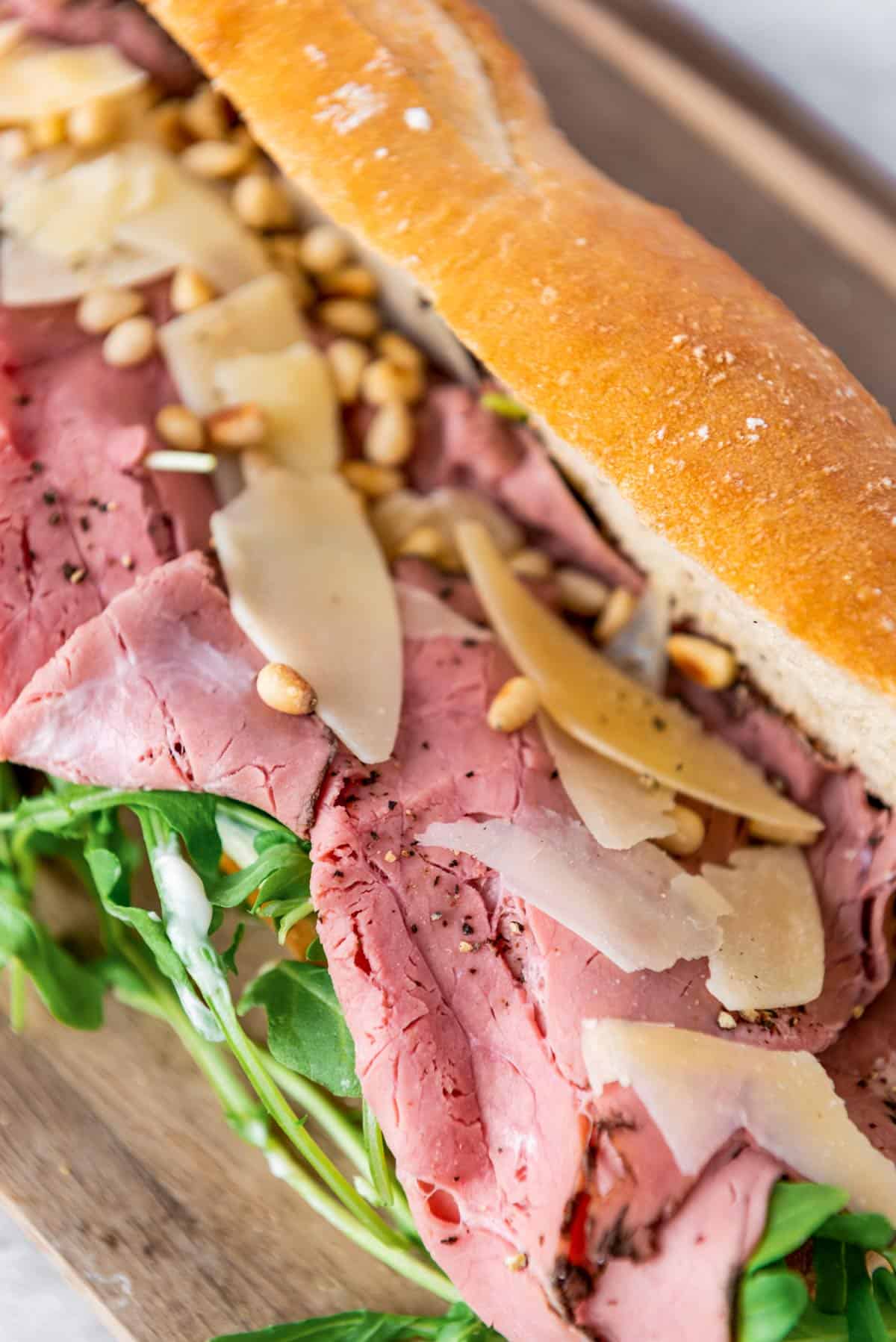 Deli Style Cold Roast Beef Sandwiches With truffle mayonnaise Sauce