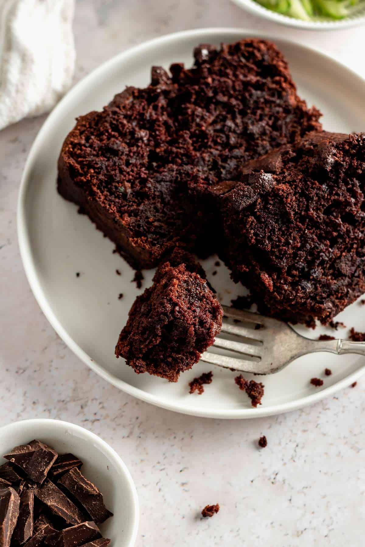 slices of zucchini bread on a plate