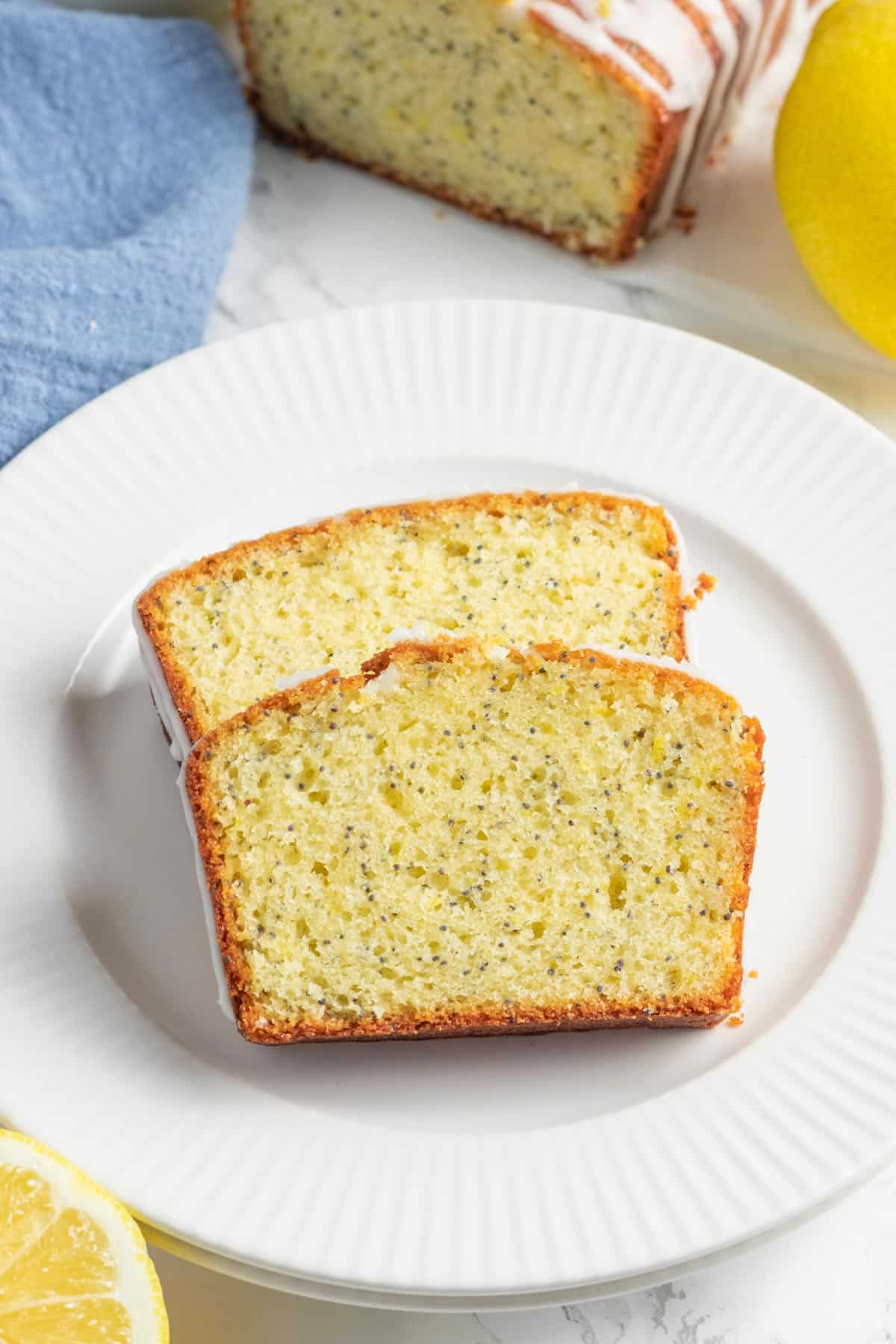 sliced lemon poppyseed bread