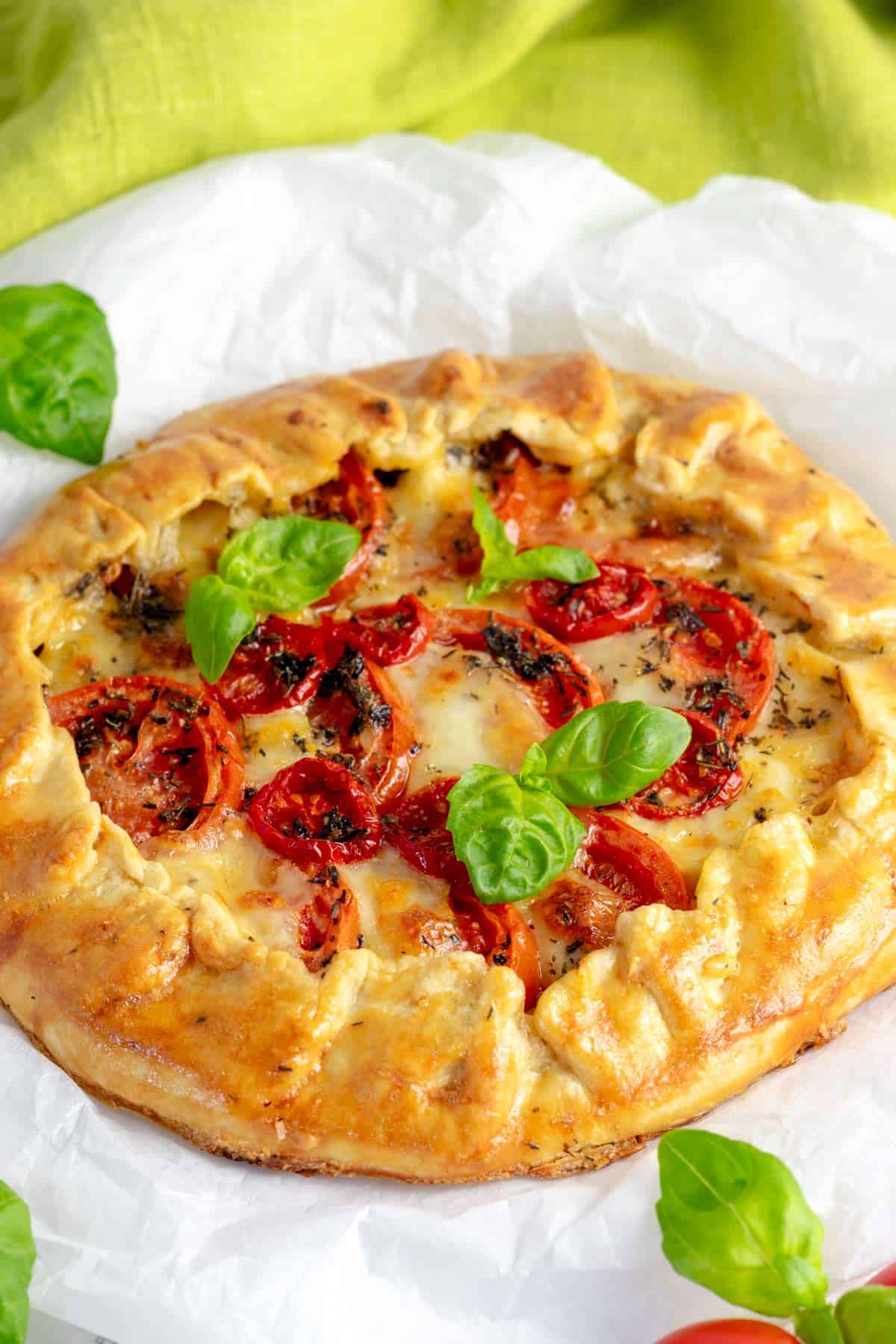 tomato galette with homemade galette dough