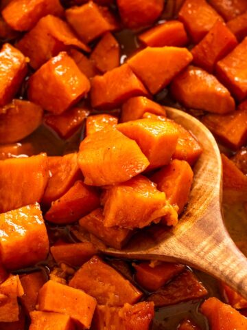 old fashioned candied sweet potatoes casserole.