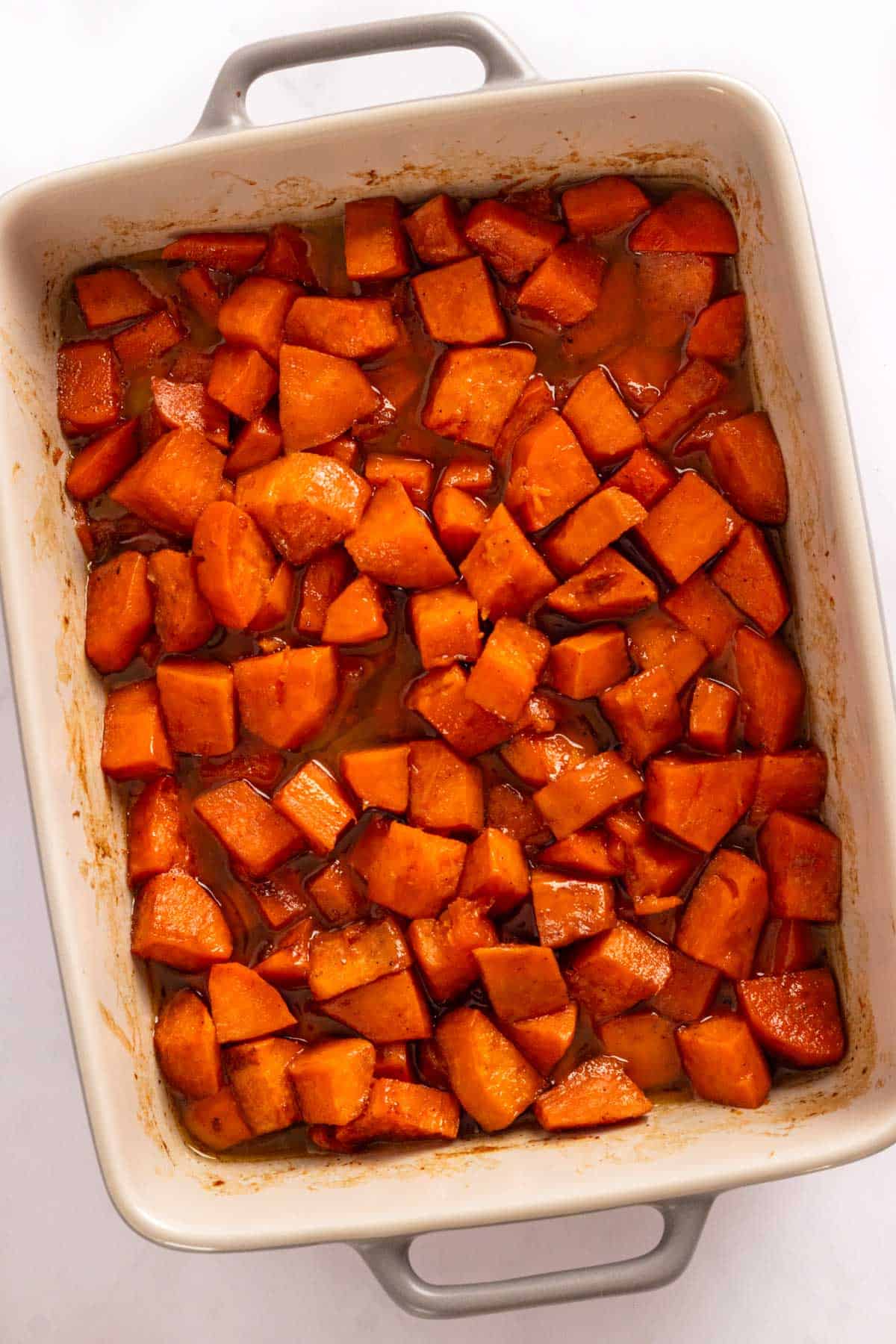 old fashioned candied sweet potatoes casserole.