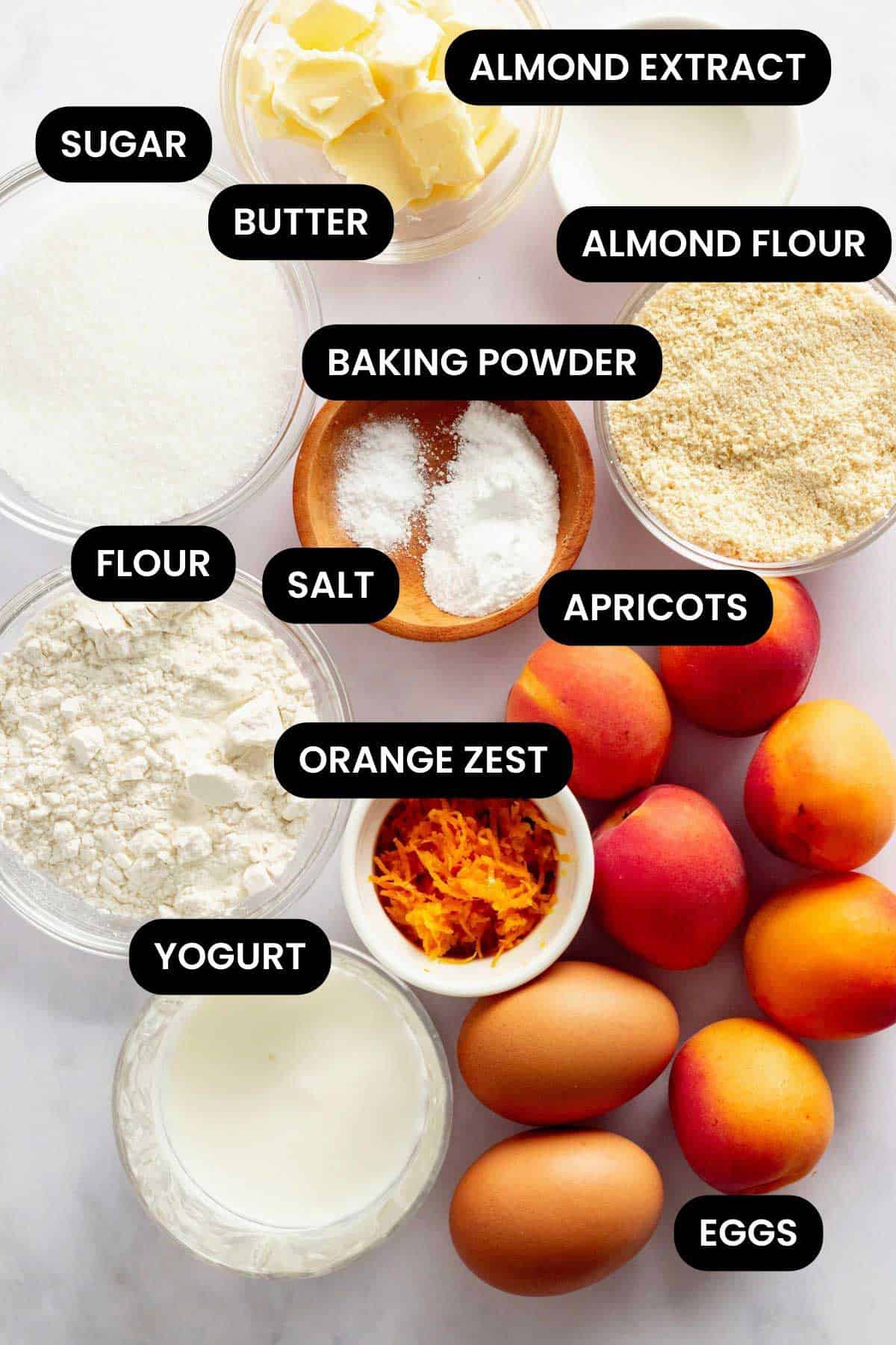 apricot muffin ingredients.