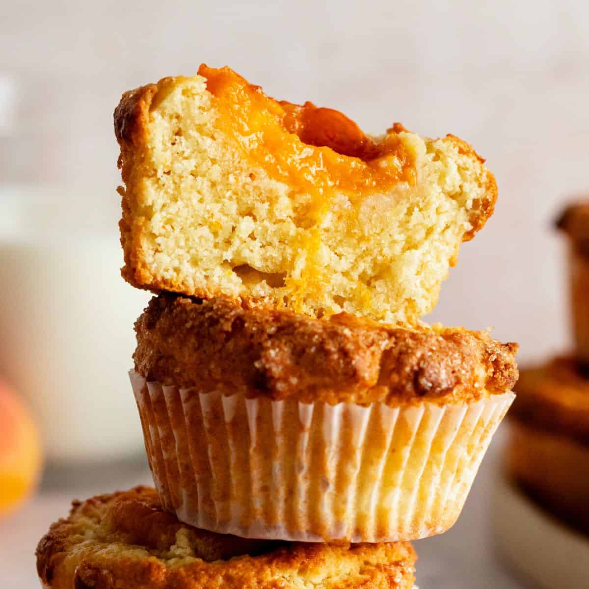 Super Moist Fresh Apricot Muffins