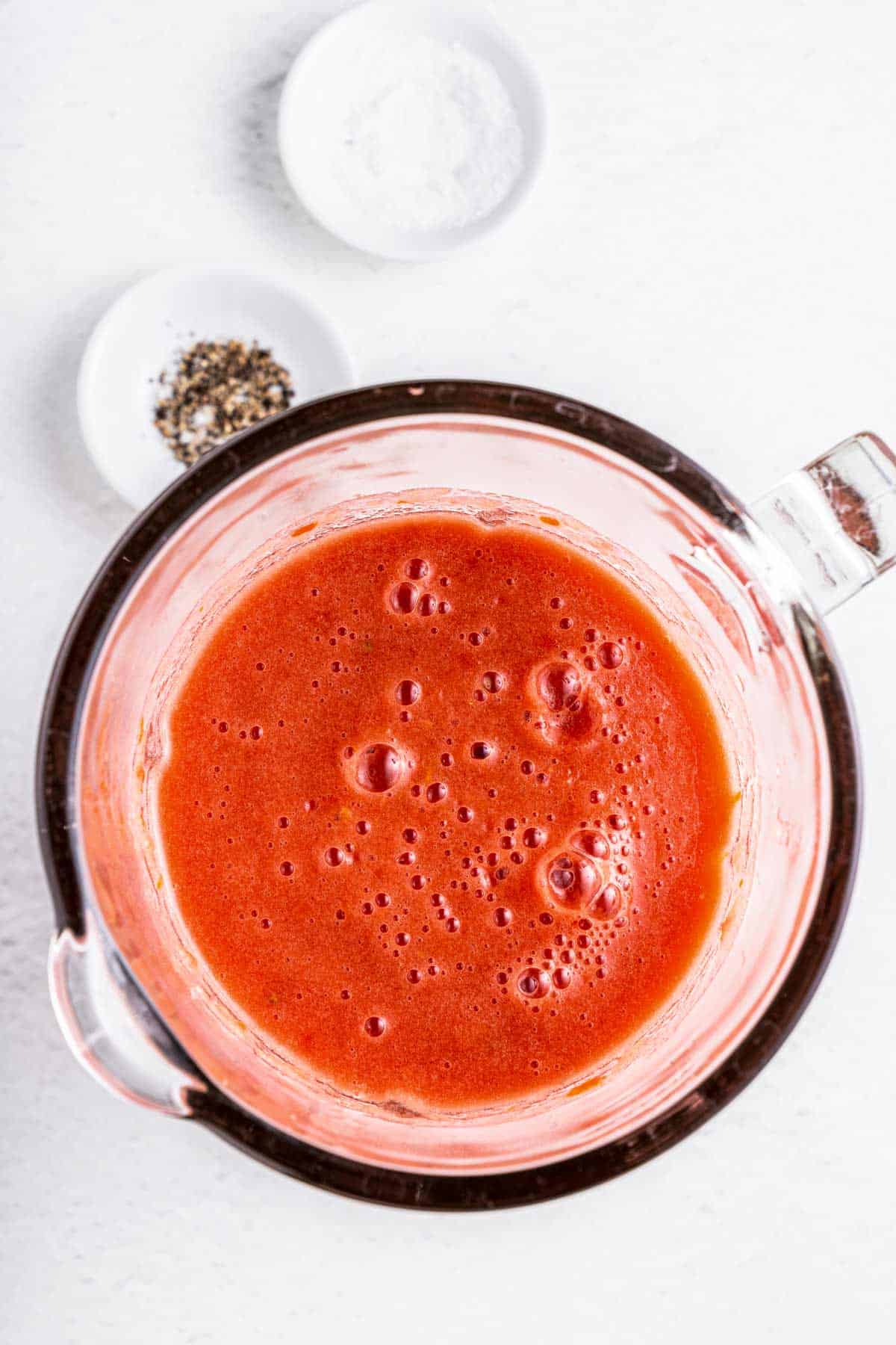 blended tomatoes.