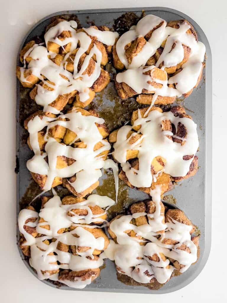 frosted monkey bread muffins.