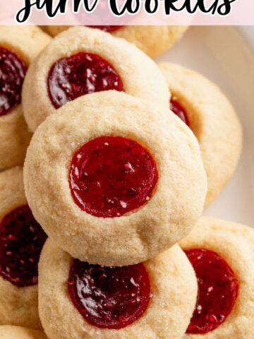 jam filled thumbprint cookies.