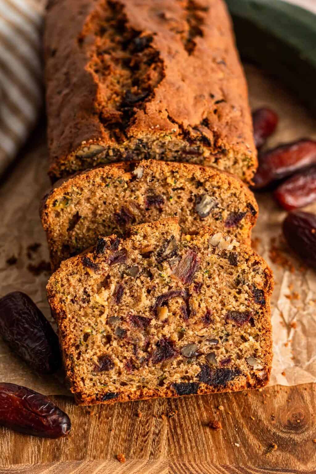 Zucchini Date Nut Bread - Cookrita