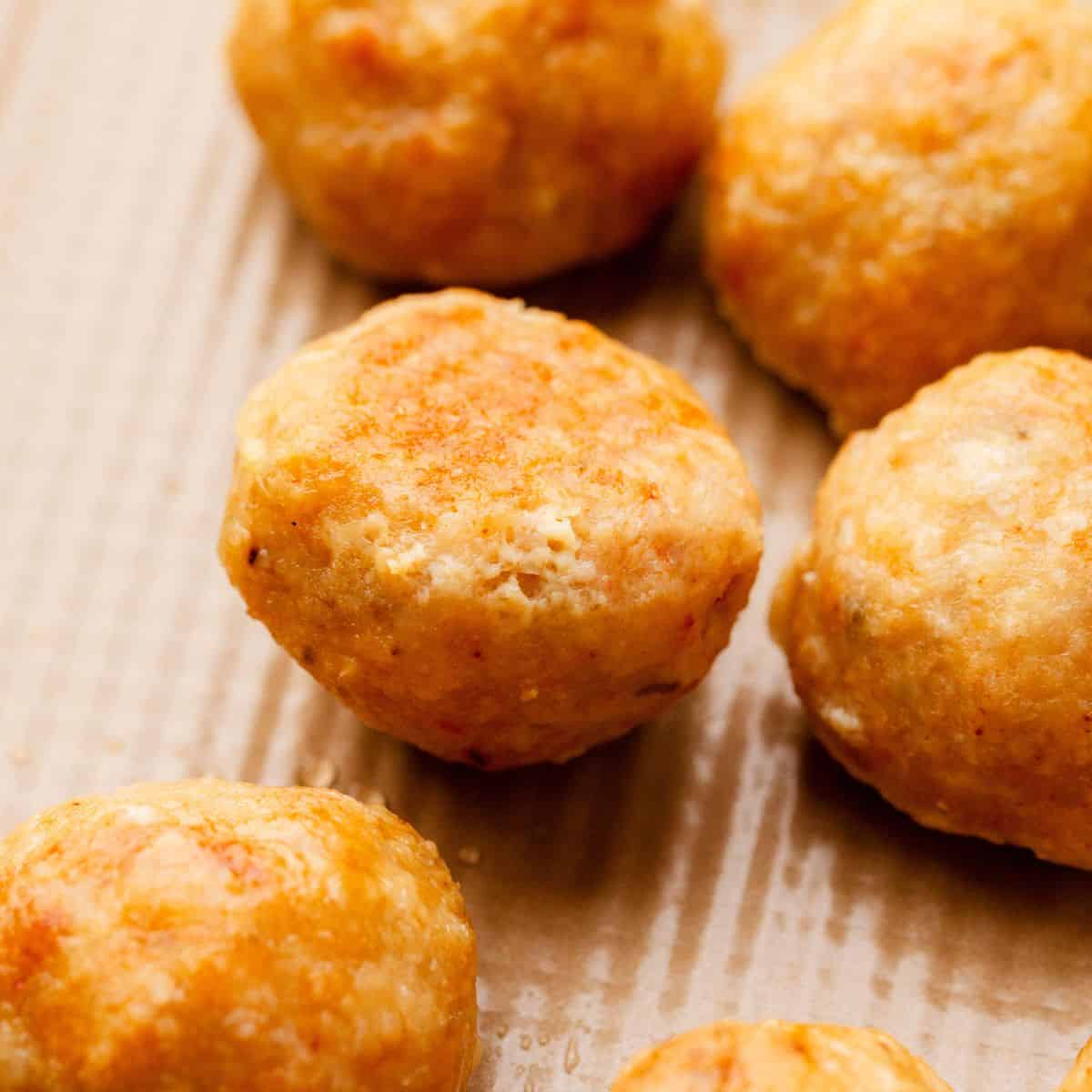 baked chicken meatballs.