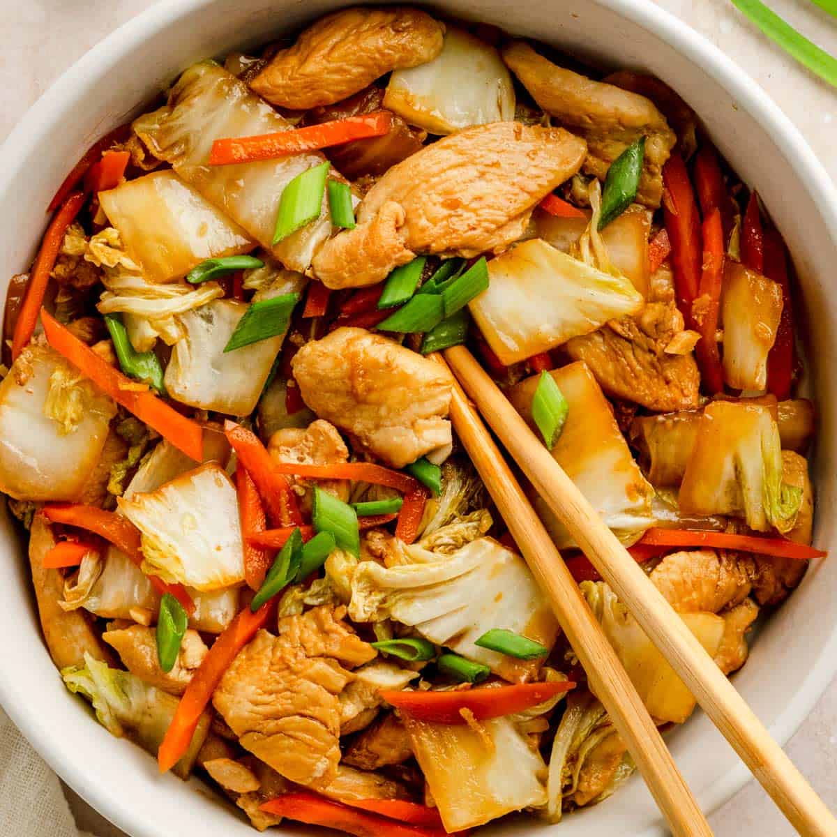 Chicken and Cabbage stir fry.