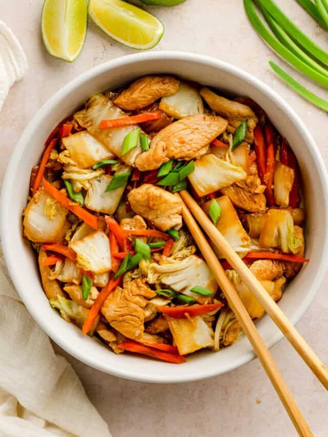 Chicken and Cabbage stir fry.