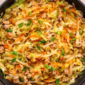 Ground Turkey and Cabbage Skillet.