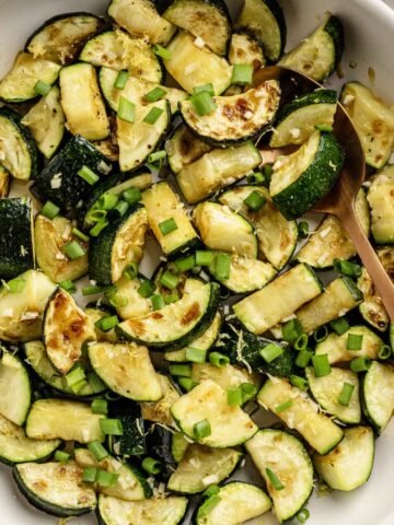 Sauteed Zucchini.