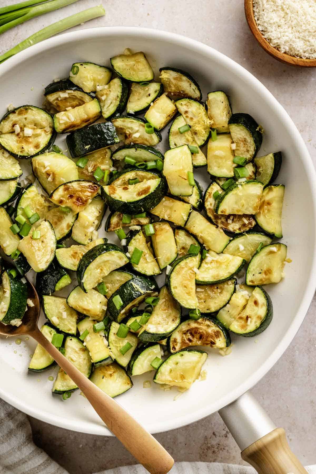 Sauteed Zucchini.