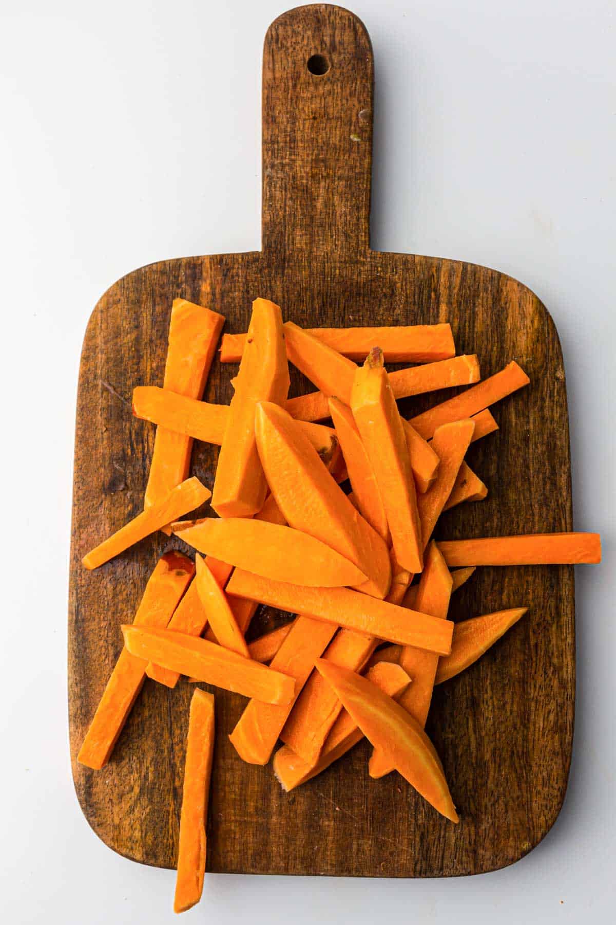 sliced sweet potatoes.