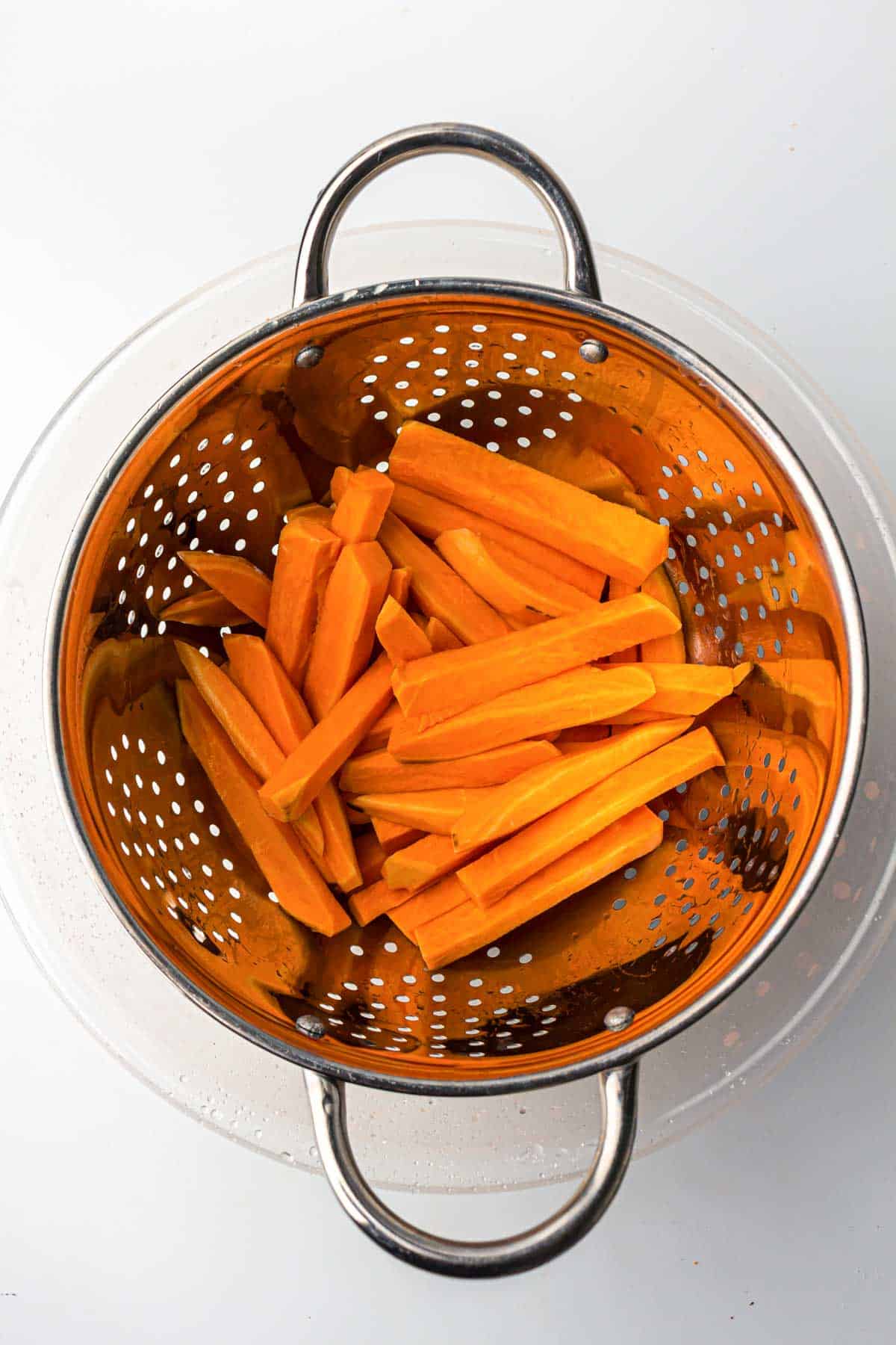 sliced sweet potatoes.