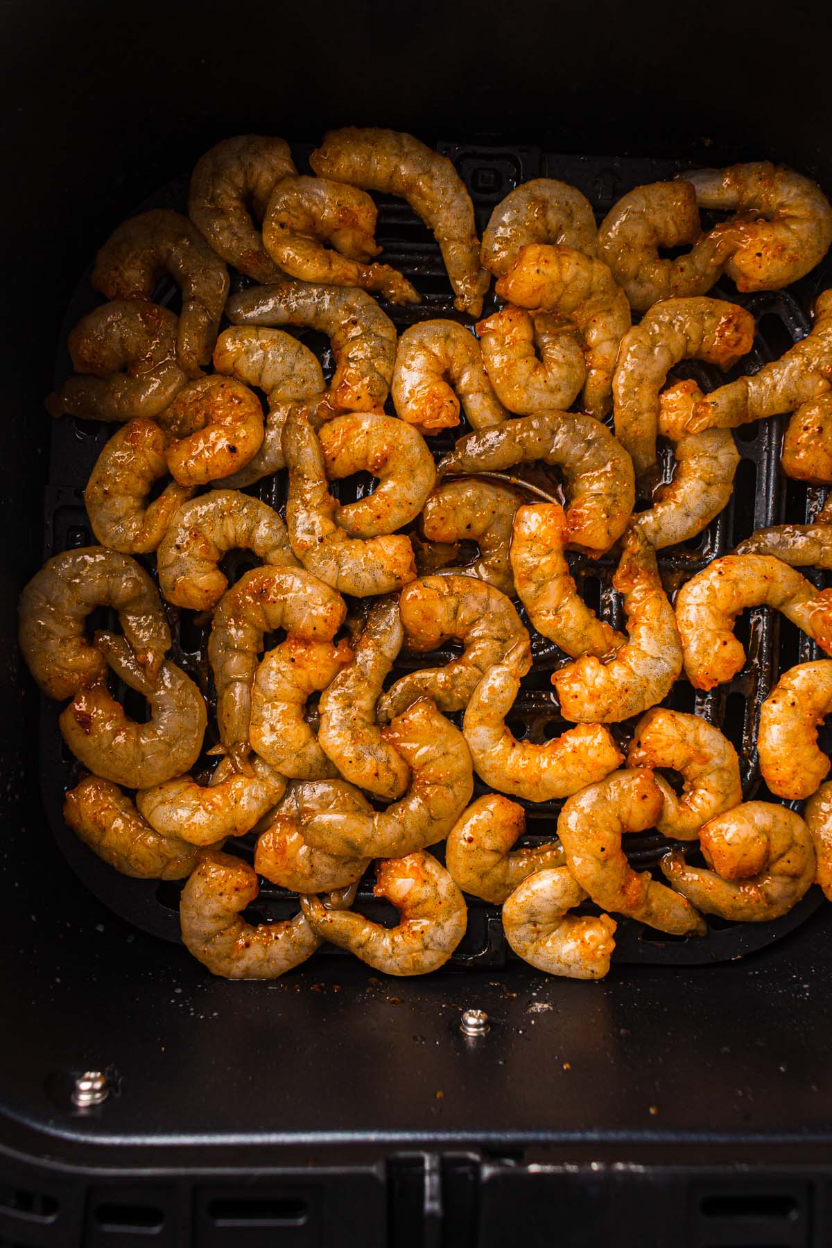 seasoned shrimp in air fryer.