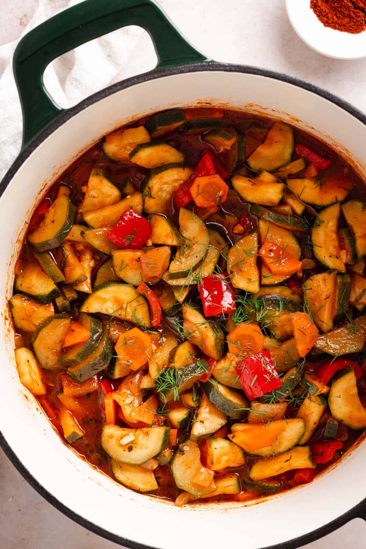 Zucchini stew recipe.